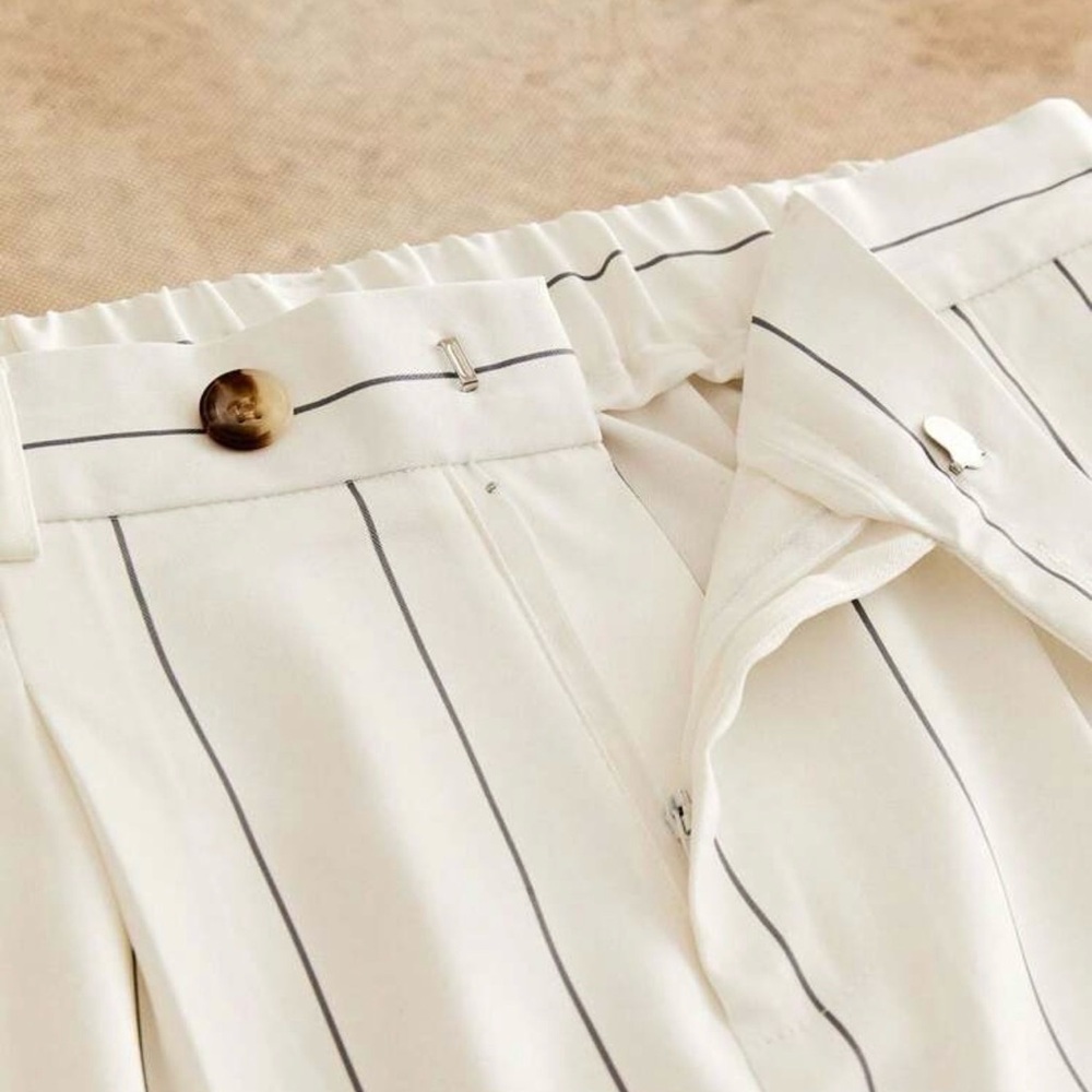 White Striped Pants - Picture 4 of 5